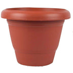 Empty 10-inch Heavy Plastic Planter Pot, ready for planting.