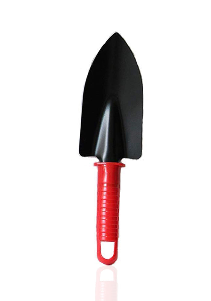 Overhead view of the XcelCraft gardening tools, highlighting their ergonomic design and sturdy build.