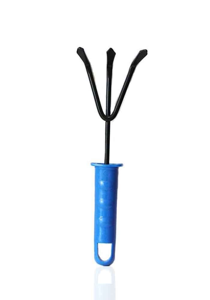 The XcelCraft gardening hand tools set displayed, showcasing each tool's specific function.