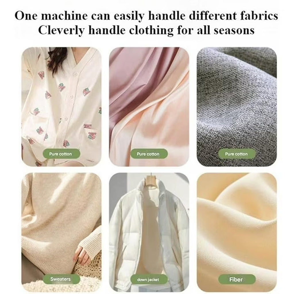 Detailed view of garment steamer design for home fabric care
