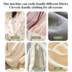 Detailed view of garment steamer design for home fabric care