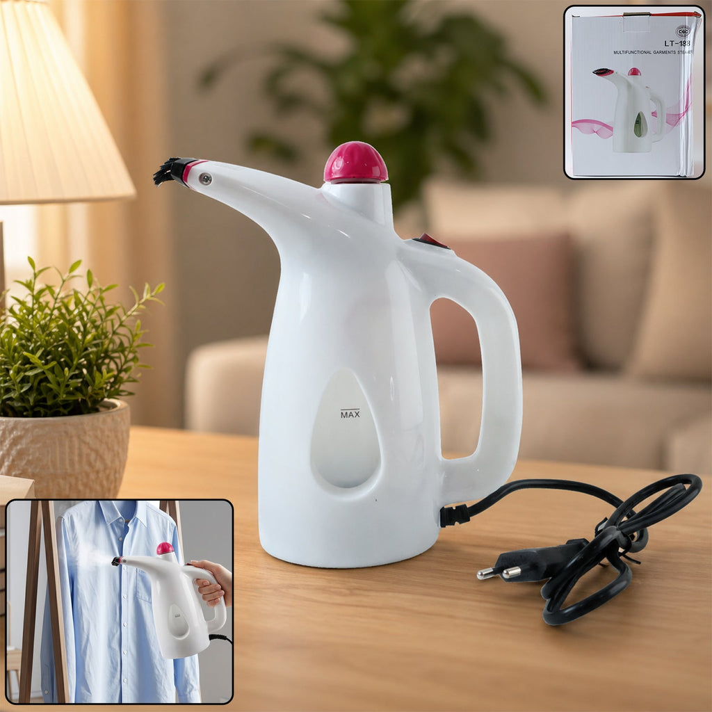 Garment steamer for clothes and curtains with quick heat-up technology