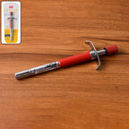 Front view of stainless steel gas lighter with ergonomic handle