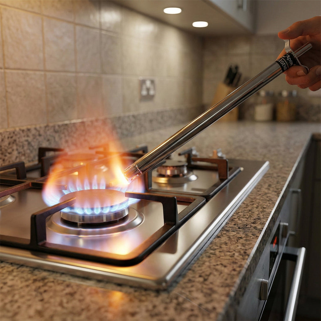 1-foot long stainless-steel gas stove lighter designed for multipurpose cooking needs
