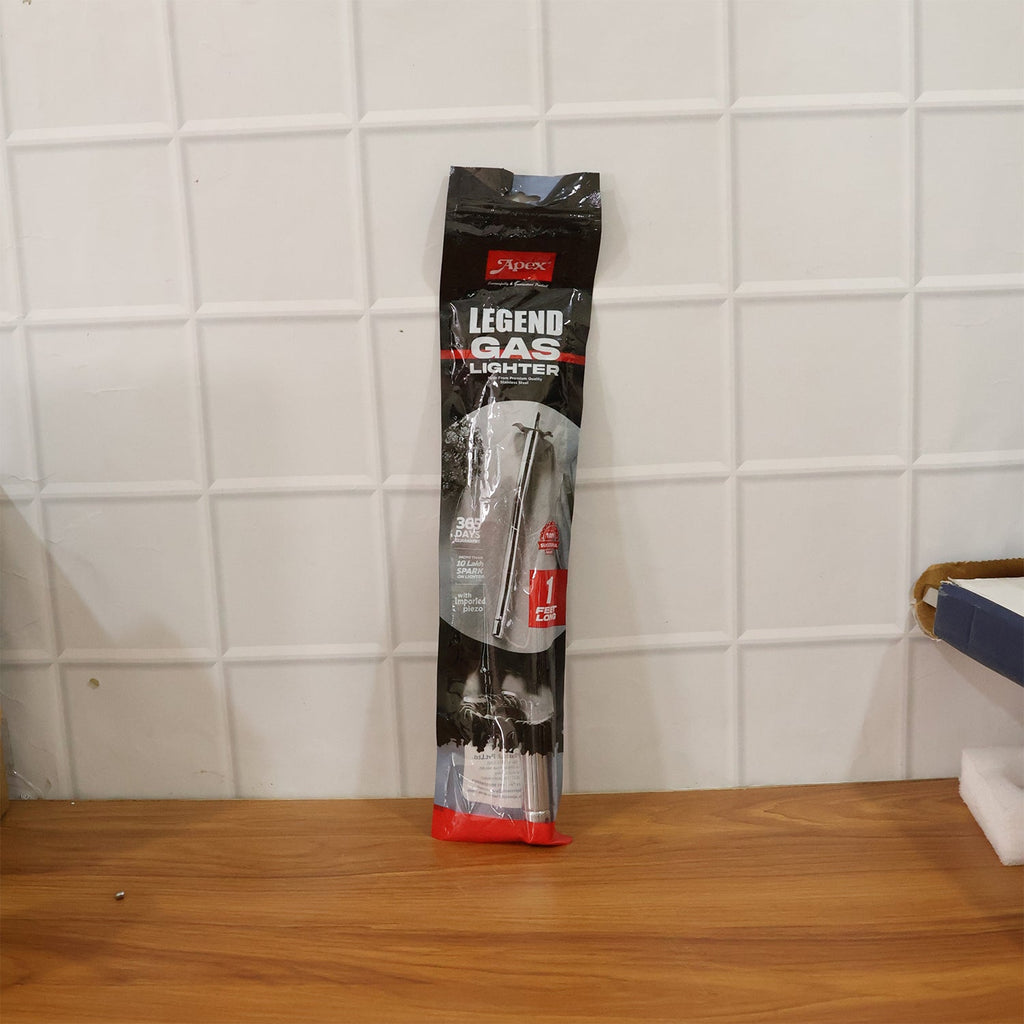 Two extra-long gas stove lighters placed side by side