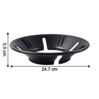Flame protector ring securely placed on gas stove burner protecting cookware