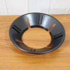 Gas stove burner fitted with protector ring without visible flame enhancing safety