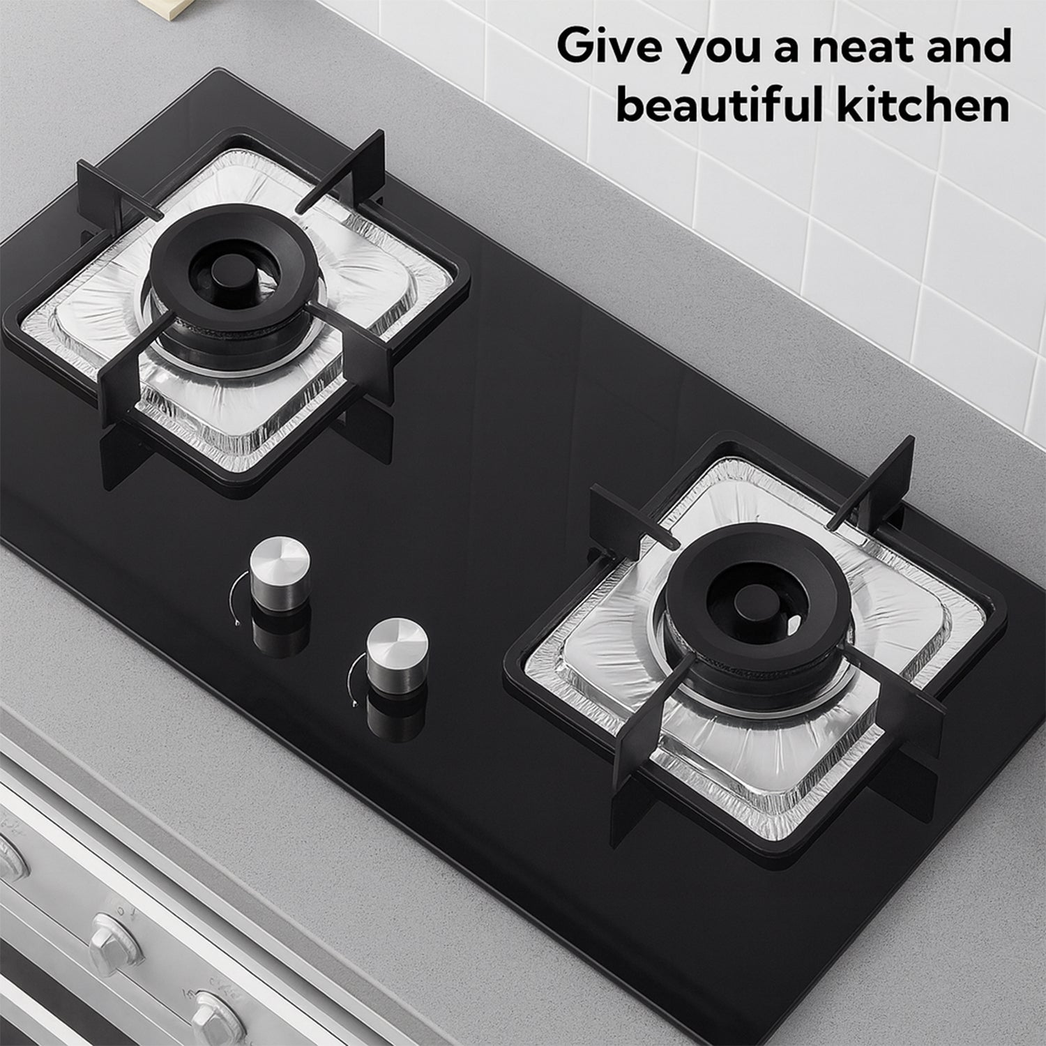 Aluminium gas stove protector cover for 23x23 cm burner