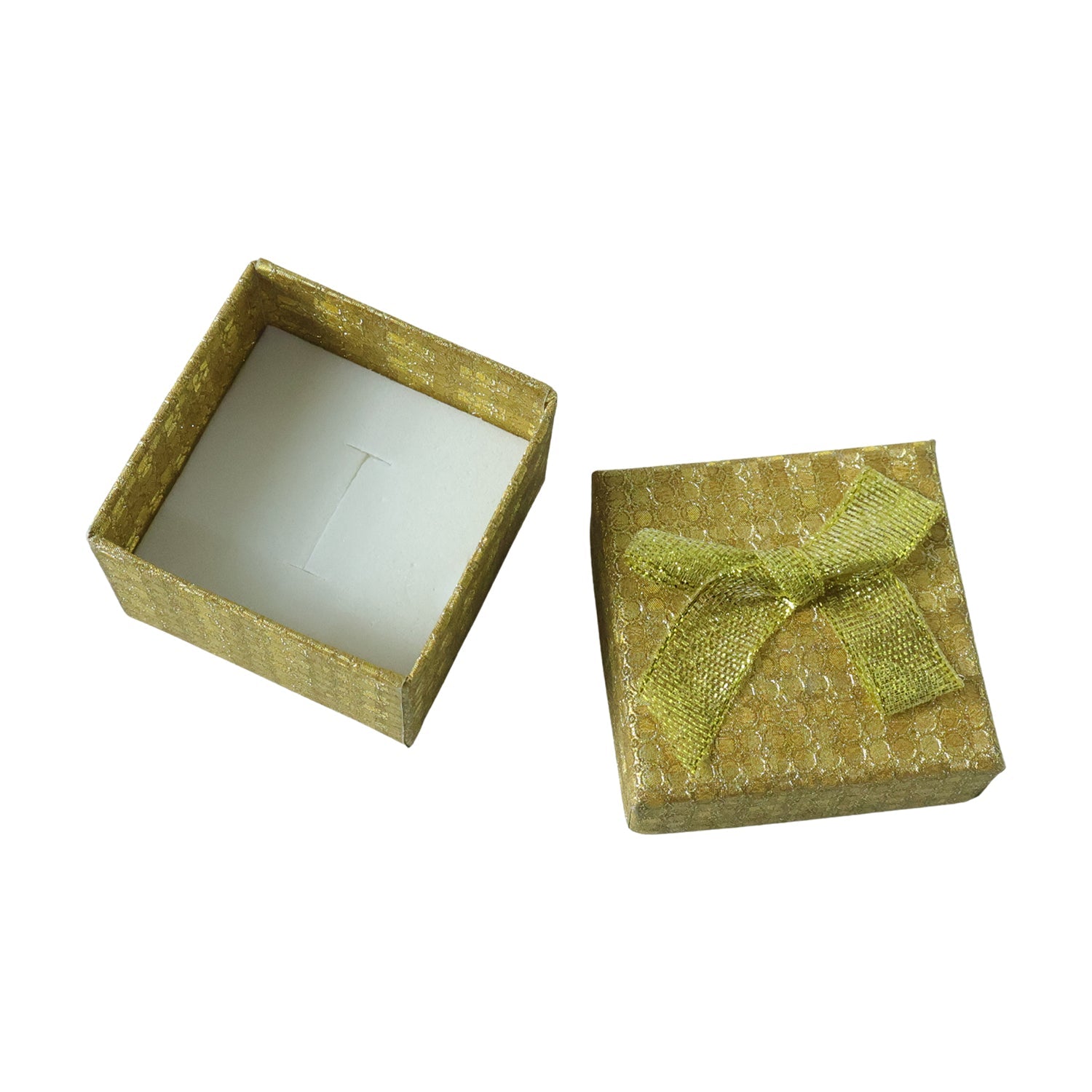 Interior view of open gift box showing soft padding