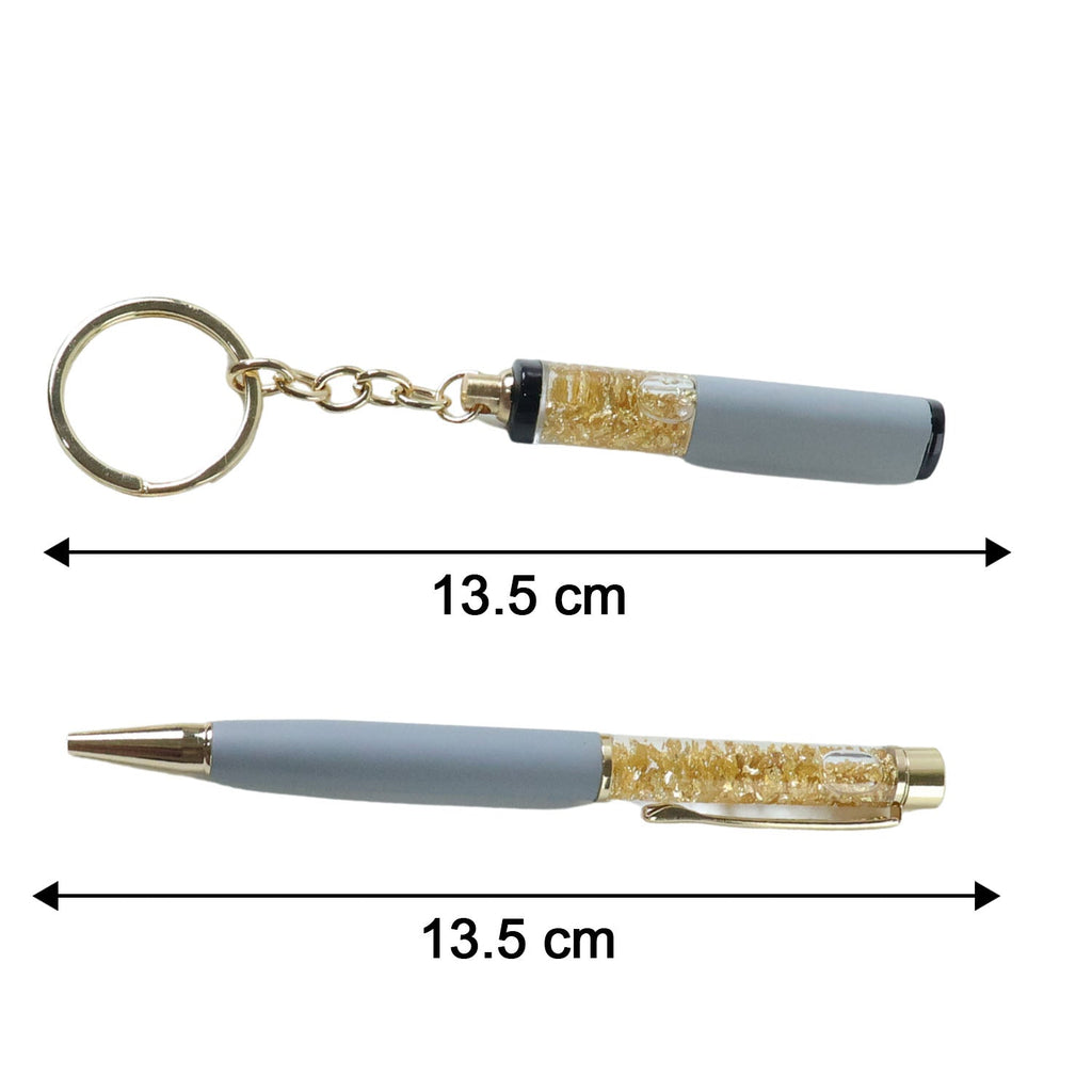Portable and stylish pen with decorative keychain for daily use