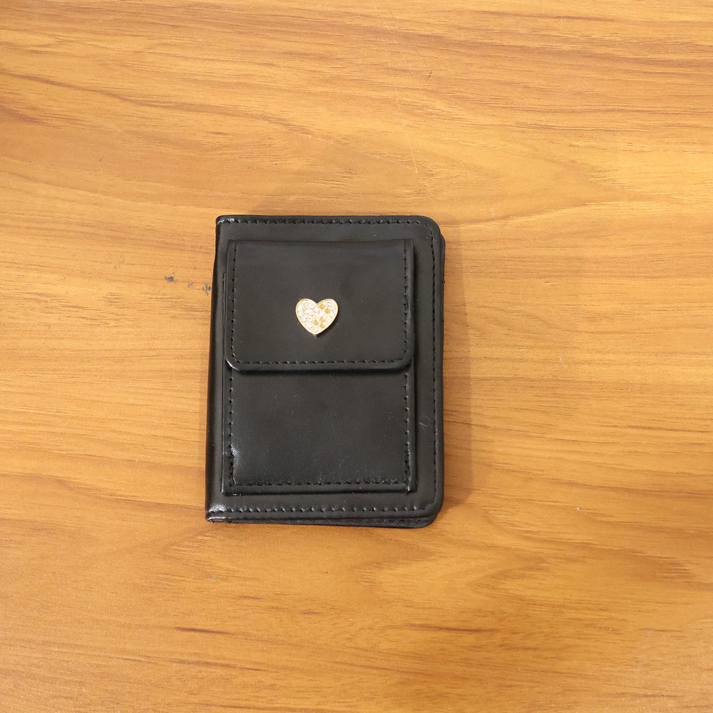 Everyday carry compact snap button card holder wallet