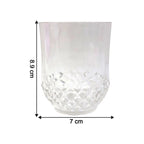 Stylish crystal-look diamond-pattern tumbler glass from the set