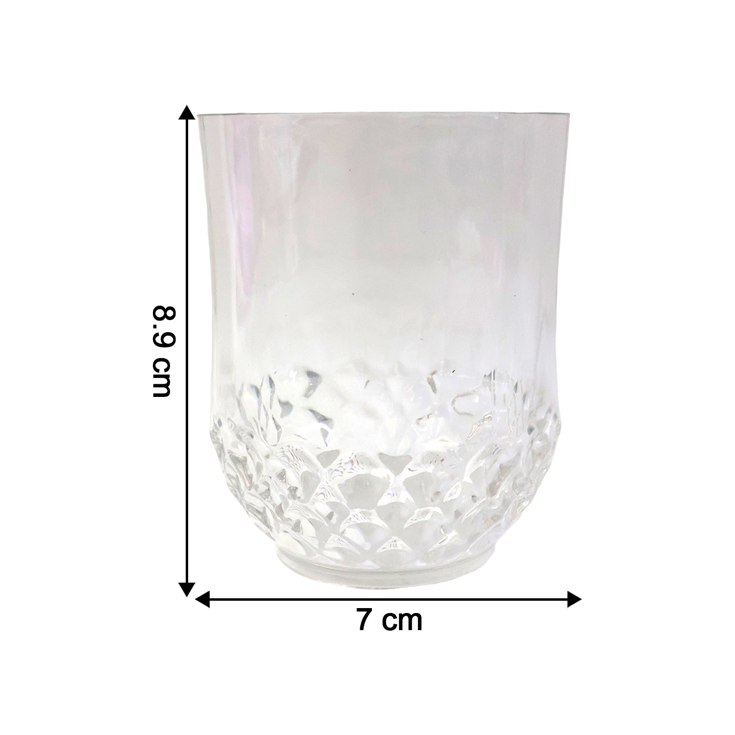 Stylish crystal-look diamond-pattern tumbler glass from the set