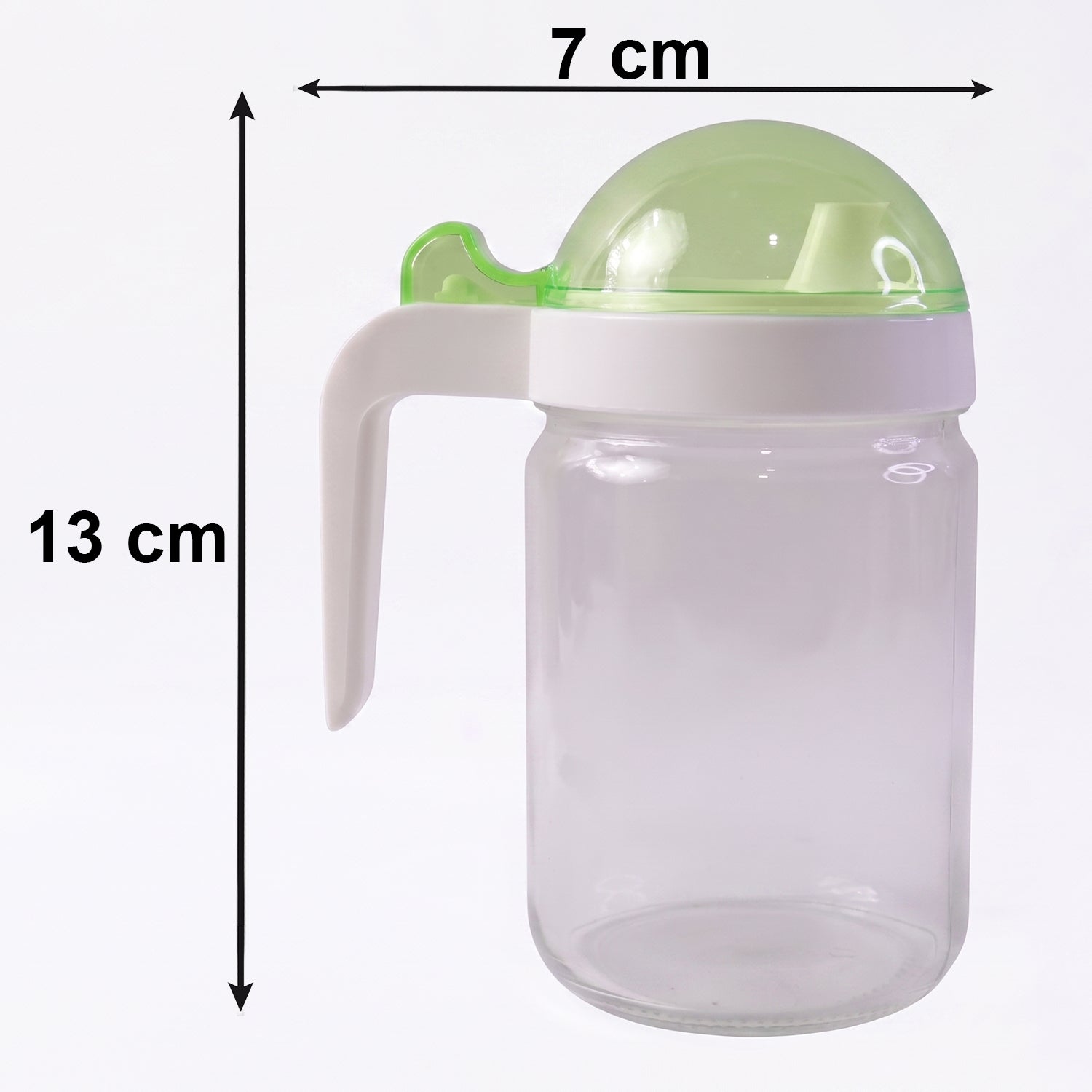 Clear kitchen oil bottle with easy pour spout