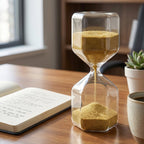 High-quality vintage style glass sand timer