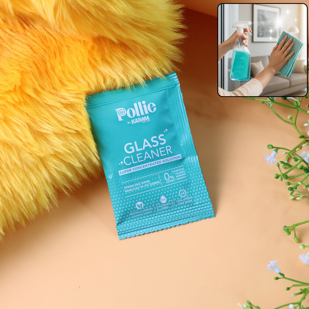 Pollic Kadam Glass & Mirror Cleaner 15g sachet packaging front view