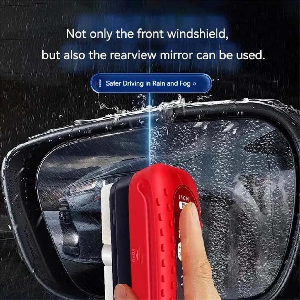 Automotive windshield cleaning tool combining sponge and wiper