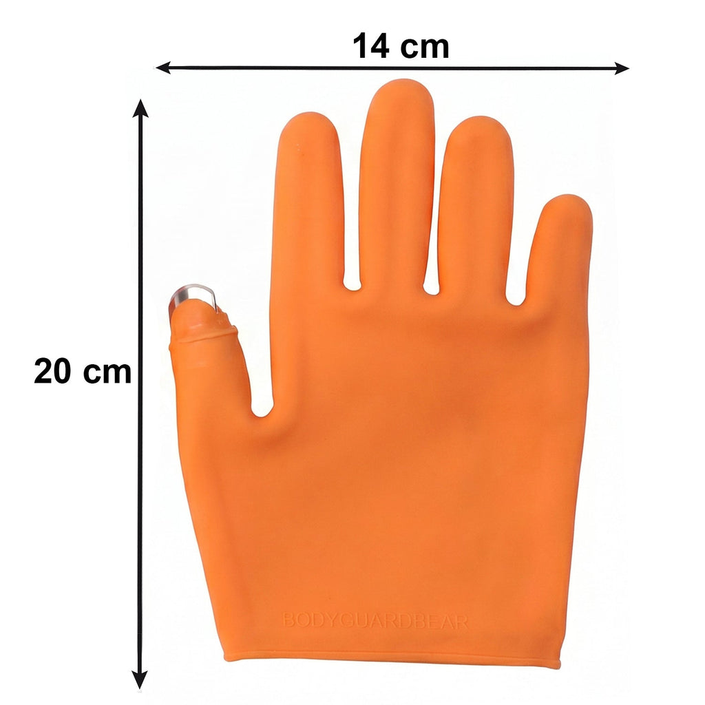 Flexible silicone gloves with finger protection for kitchen safety
