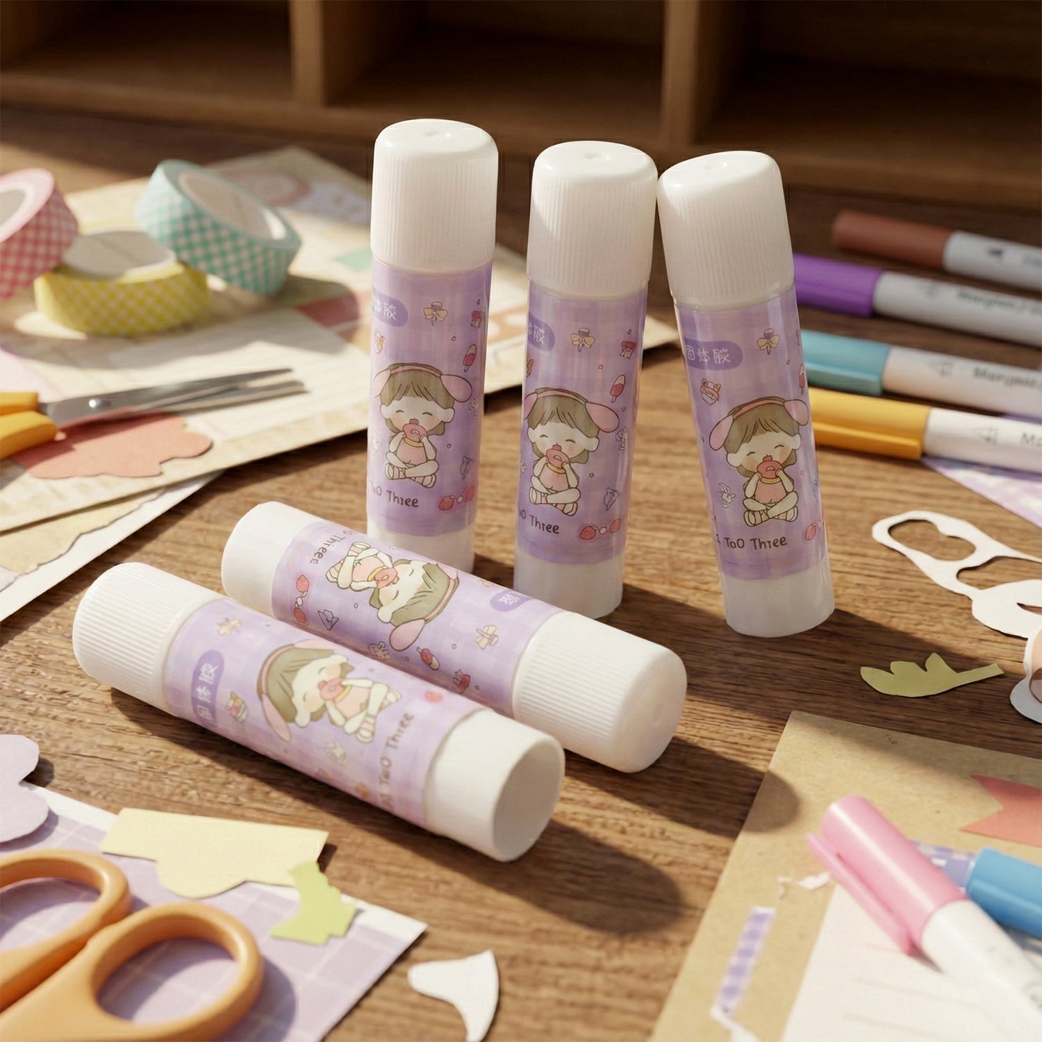 Stationery glue stick ideal for DIY crafts and school projects