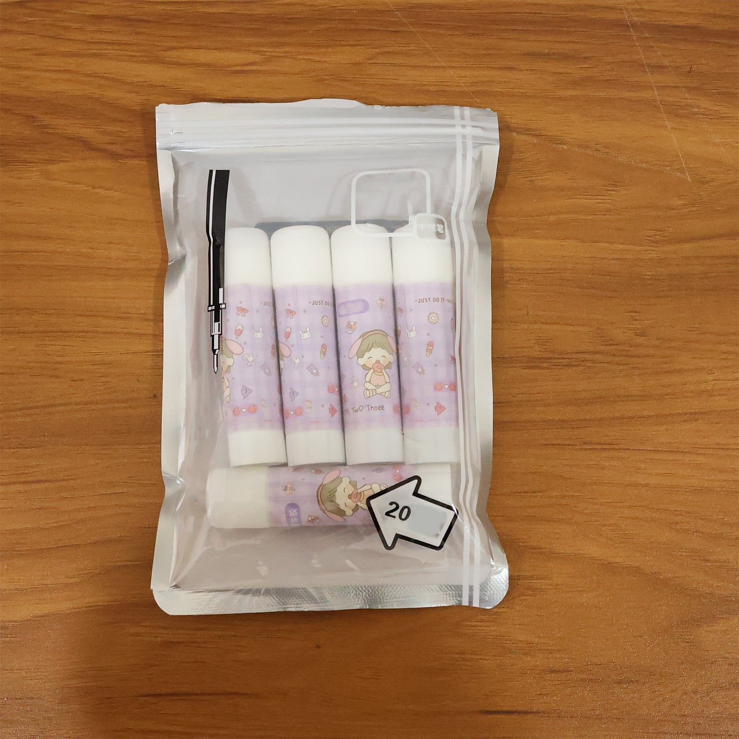 Close-up of solid glue stick for mess-free paper projects