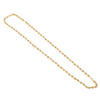 Stylish gold tone long bead chain necklace for versatile daily wear