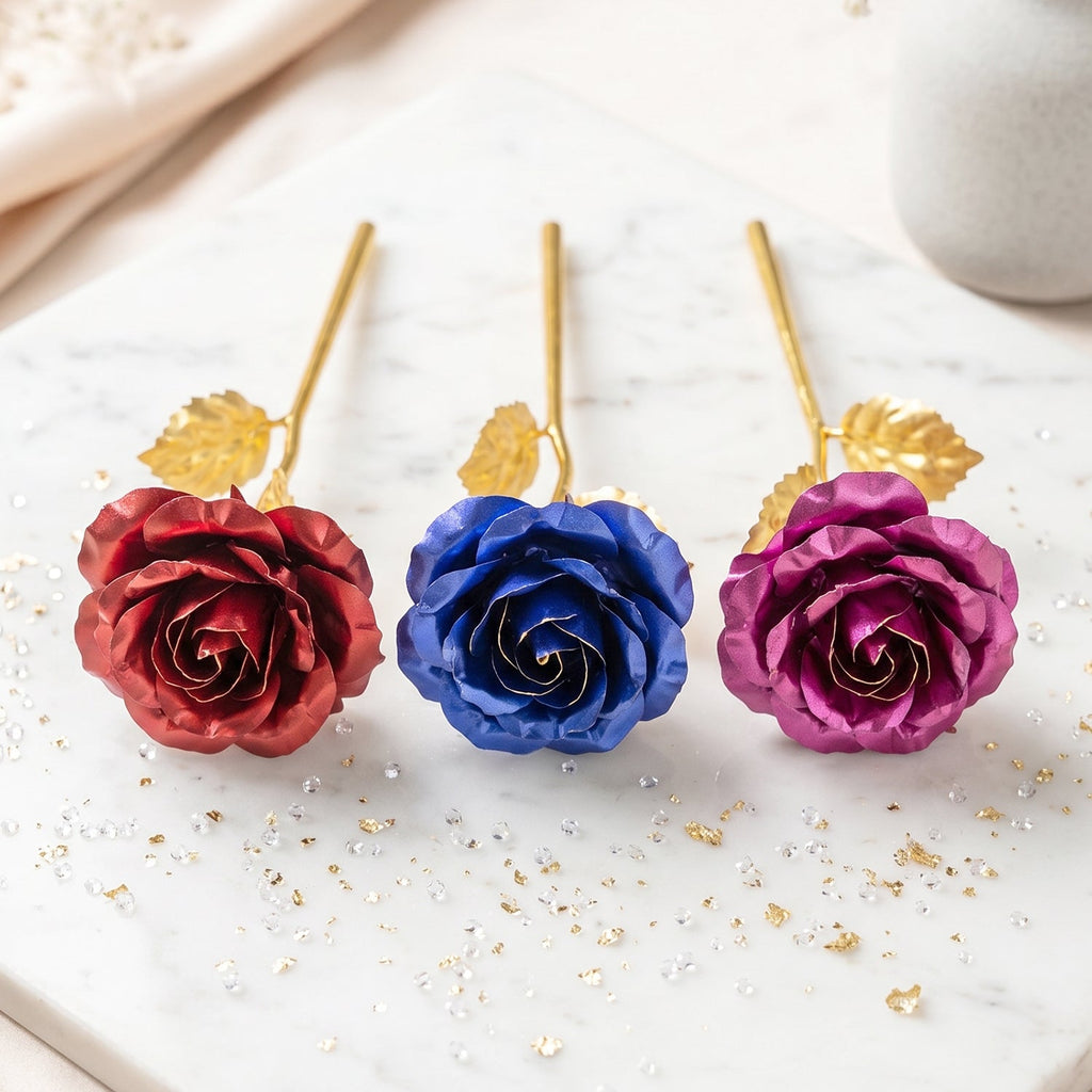 Mix Color Rose Set displayed to highlight its exquisite design and vibrant blend of colors.