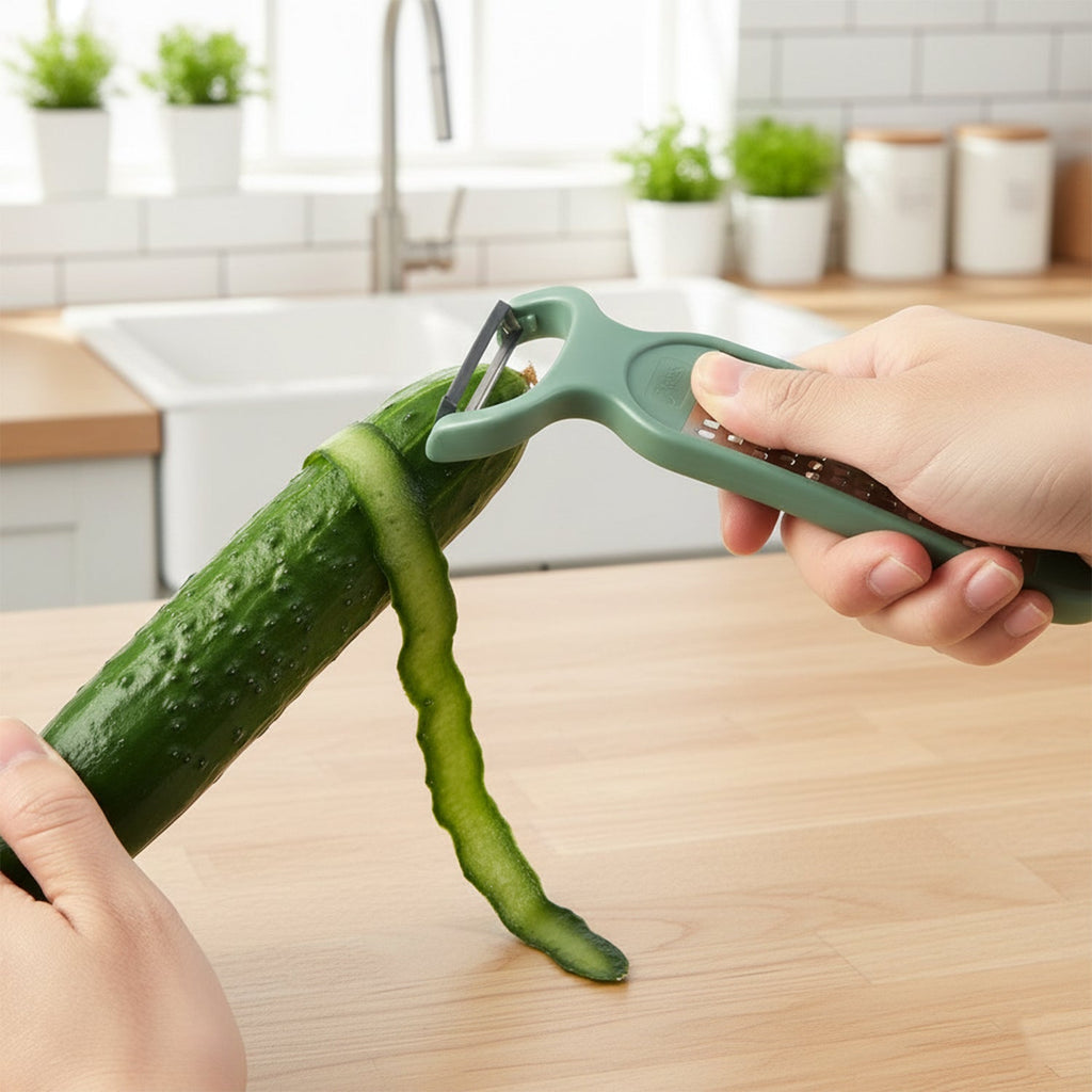 Ergonomic handheld vegetable grater designed for easy use