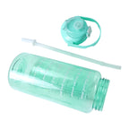 Transparent water bottle designed for monitoring daily water intake