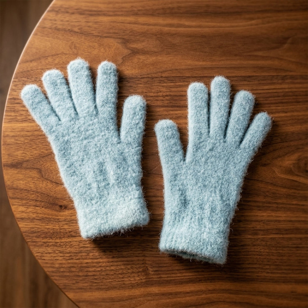 plush fleece thermal gloves for cold weather