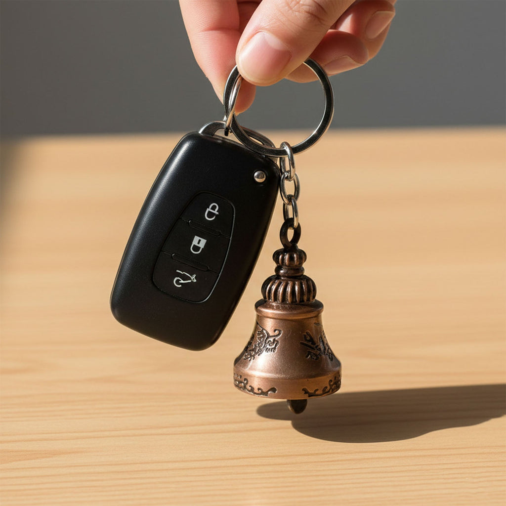 Elegant metal bell keychain accessory