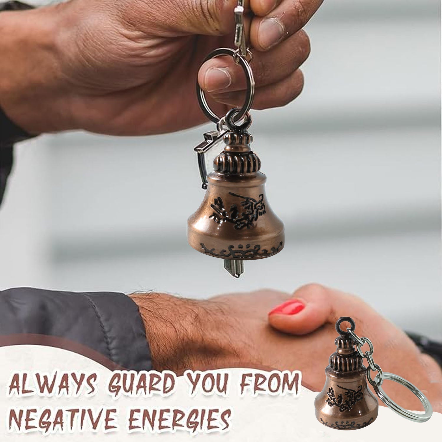Novelty bell keychain perfect for bags
