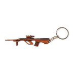 Stylish miniature metal sniper rifle key holder