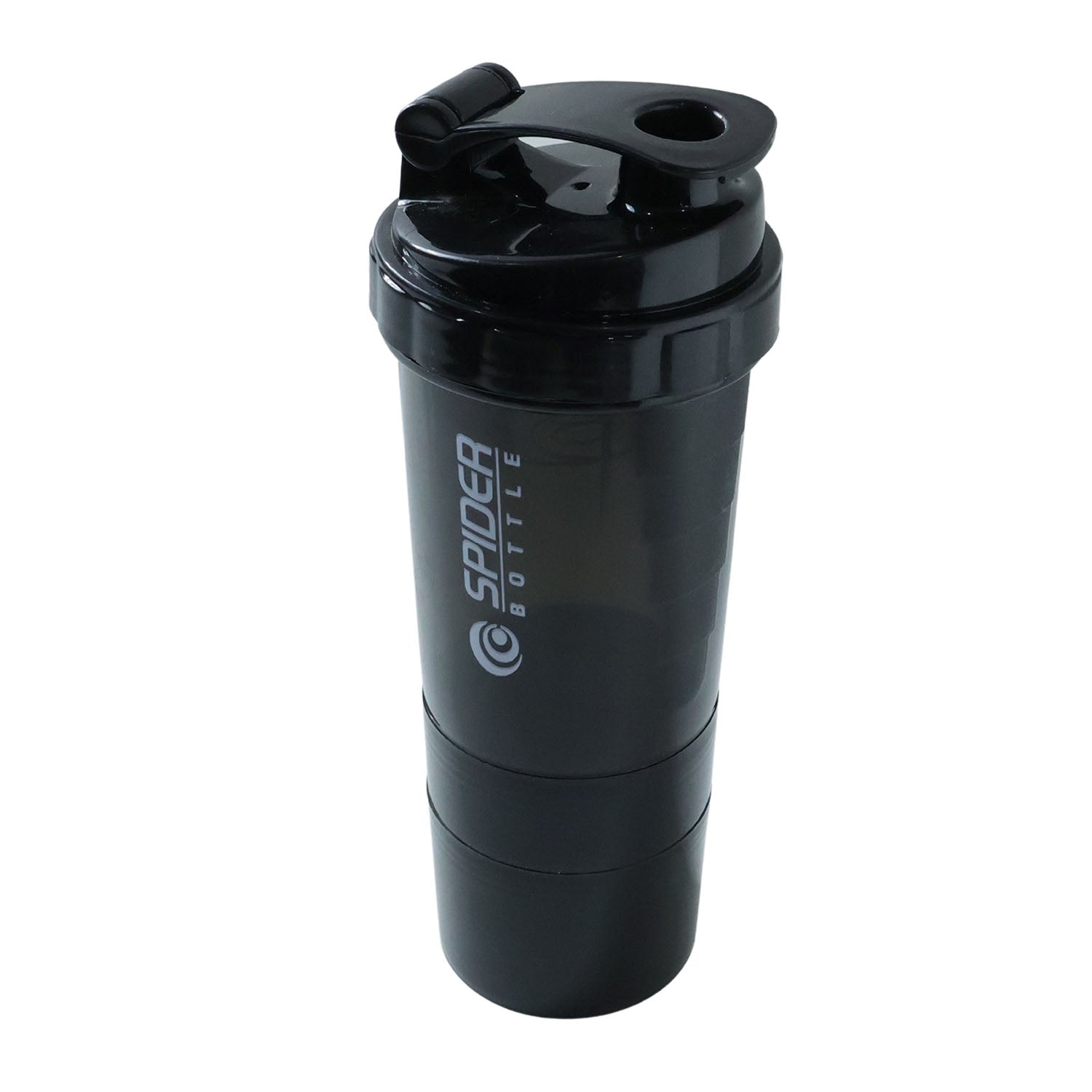 Upright protein shaker bottle for fitness and hydration