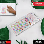 A mobile phone adorned with sparkling self adhesive crystal stickers.
