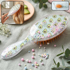 Front view of the Soft Cushion Hair Brush with flexible bristles for gentle detangling.