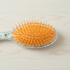 Detail of the flexible bristles on the Soft Cushion Hair Brush, designed to reduce hair breakage.
