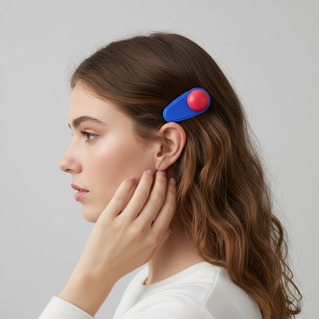 Multiple decorative snap hair clips displayed as a set