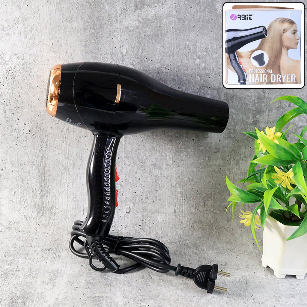 Professional hair dryer with concentrator nozzle for precise styling