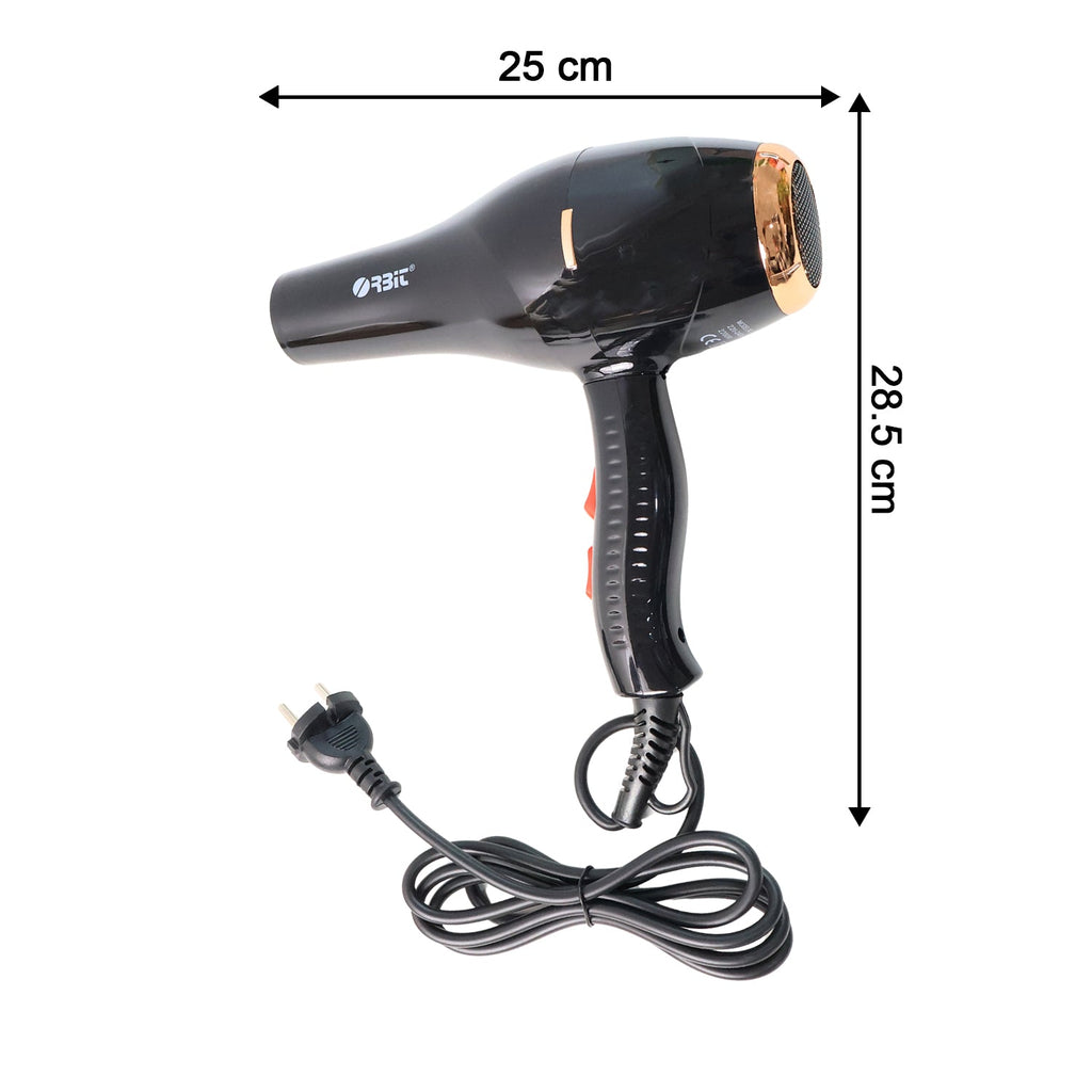 Lightweight professional salon hair dryer with concentrator attachment