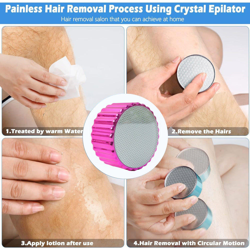 Painless hair removal on the back of the hand using the Nano Hair Remover.