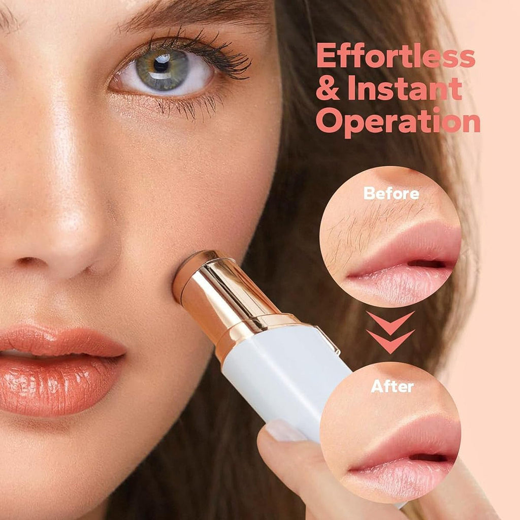 Portable facial hair remover device designed for women