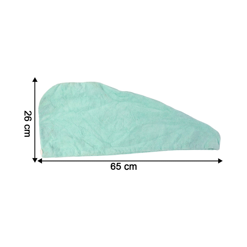 Microfiber turban towel designed for quick drying hair