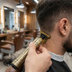 Electric hair clipper grooming kit showing precision blades and ergonomic design