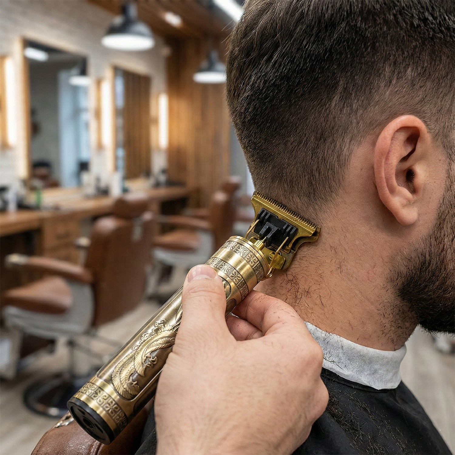Electric hair clipper grooming kit showing precision blades and ergonomic design