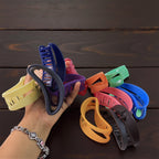 Plastic hair clamp grip with matte finish holding thick hair securely