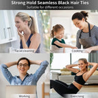 Stretchable hair tie bands for all hair types