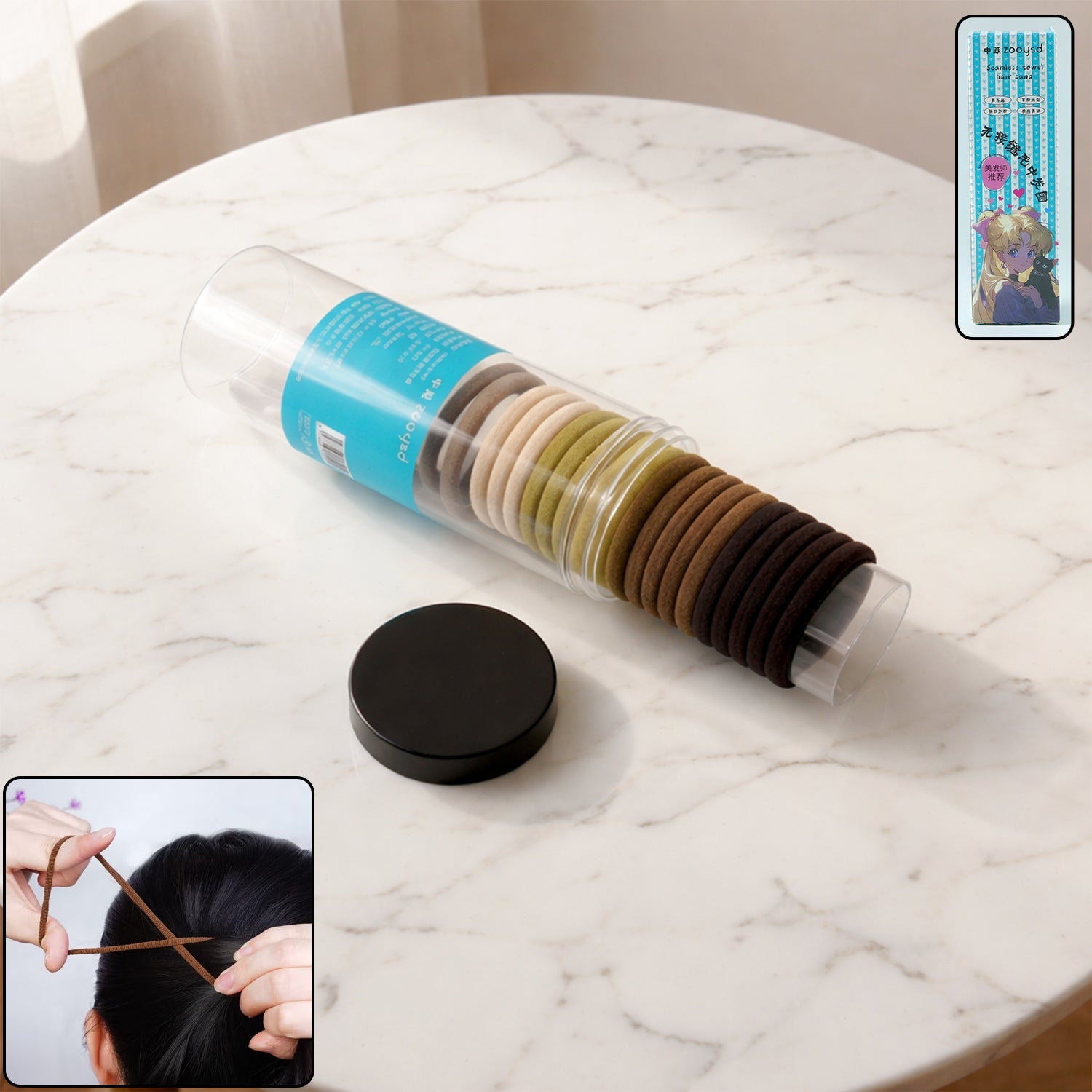 Soft stretchable elastic hair bands for daily styling