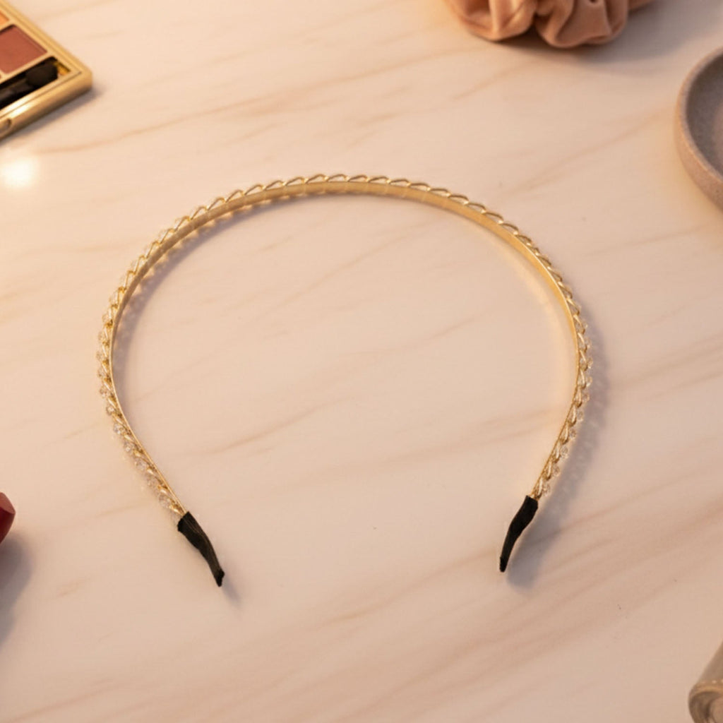 Fashionable crystal studded headband for stylish looks