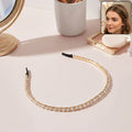 Elegant crystal studded metal hair band for women and girls