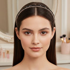 Stylish black stone hair accessory adding glamour
